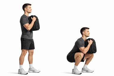 Backpack Goblet Squat