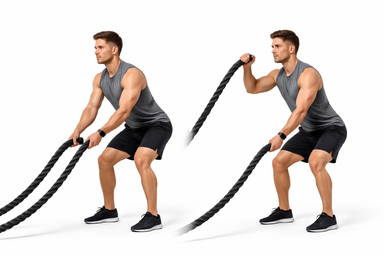 Battle Rope Alternating Wave