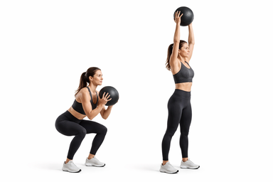 Medicine Ball Squat to Press