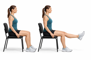 Seated Alternating Knee Extension