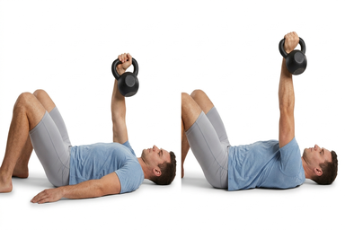 Single-Arm Kettlebell Floor Press