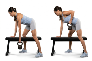 Tripod Kettlebell Row